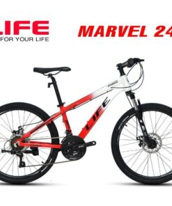 Xe đạp địa hình Life Marvel 24 chiết khấu 250K 26 Xe đạp Life Marvel 24 Màu Trắng đỏ
