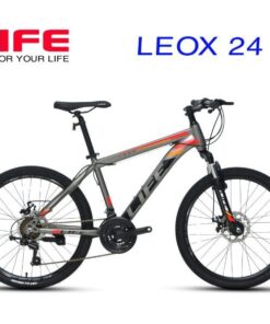 Xe đạp địa hình Life LeoX 24 inch tặng 300K 29 Xe đạp địa Hình Life Leox 24 Ghi đỏ