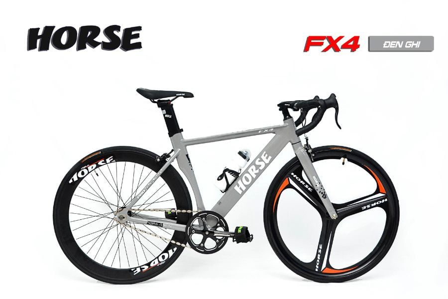 Xe đạp Fixed Gear Horse Fx4 giảm giá 550K 55 Xe đạp Fixed Gear Horse Fx4 Màu Ghi đen