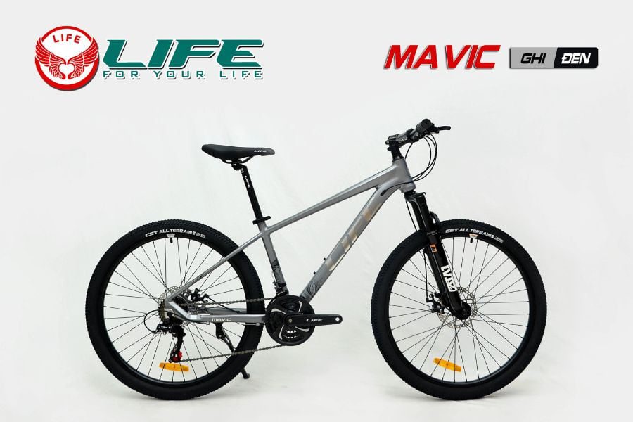 Xe đạp địa hình Life MAVIC chính hãng giảm giá 290K 58 Xe đạp Life Mavic Màu Ghi đen