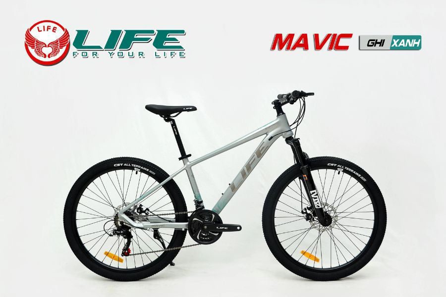 Xe đạp địa hình Life MAVIC chính hãng giảm giá 290K 57 Xe đạp Life Mavic Màu Ghi Xanh