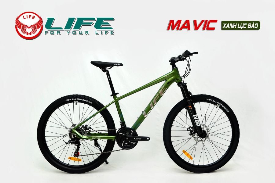 Xe đạp địa hình Life MAVIC chính hãng giảm giá 290K 56 Xe đạp Life Mavic Màu Xanh Lục Bảo