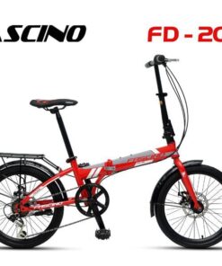 Xe đạp gấp Fascino FD20 giảm giá 300K 36 Xe đạp Gấp Fascino Fd20 Màu đỏ Xám