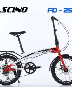Xe đạp Gấp Fascino Fd25 Màu Trắng đỏ