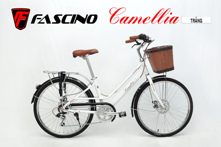 Xe đạp mini nữ Fascino Camellia giảm giá 300K 55 Xe đạp Mini Fascino Camellia Màu Trắng