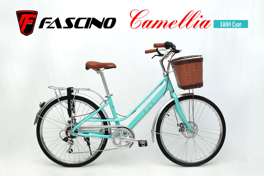 Xe đạp mini nữ Fascino Camellia giảm giá 300K 54 Xe đạp Mini Fascino Camellia Màu Xanh Cyan