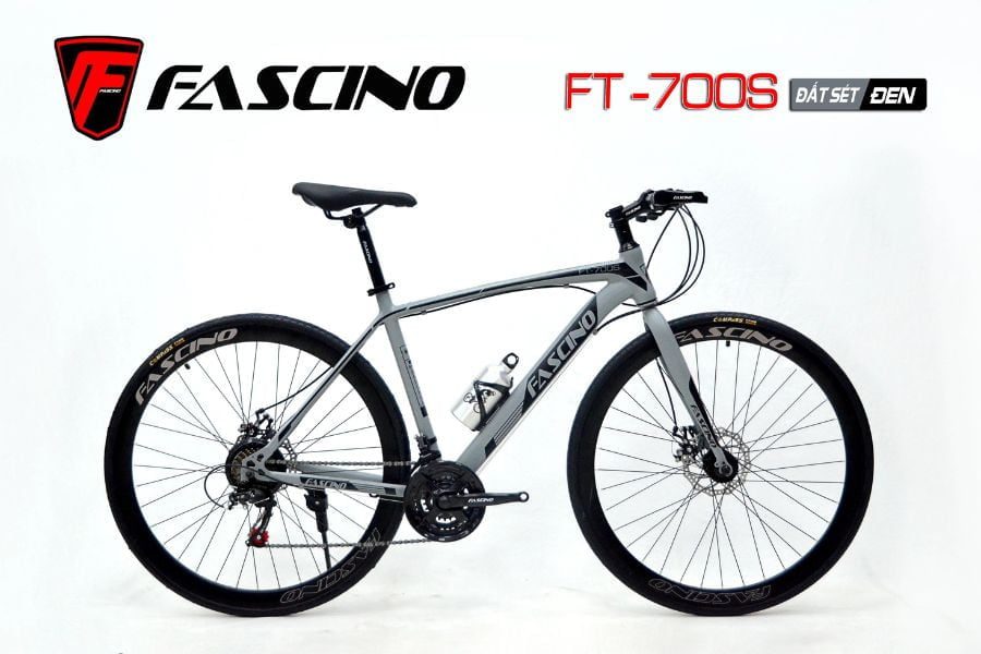 Xe đạp touring Fascino FT 700S giảm giá 250K 47 Xe đạp Touring Fascino Ft-700s Màu đất Sét đen