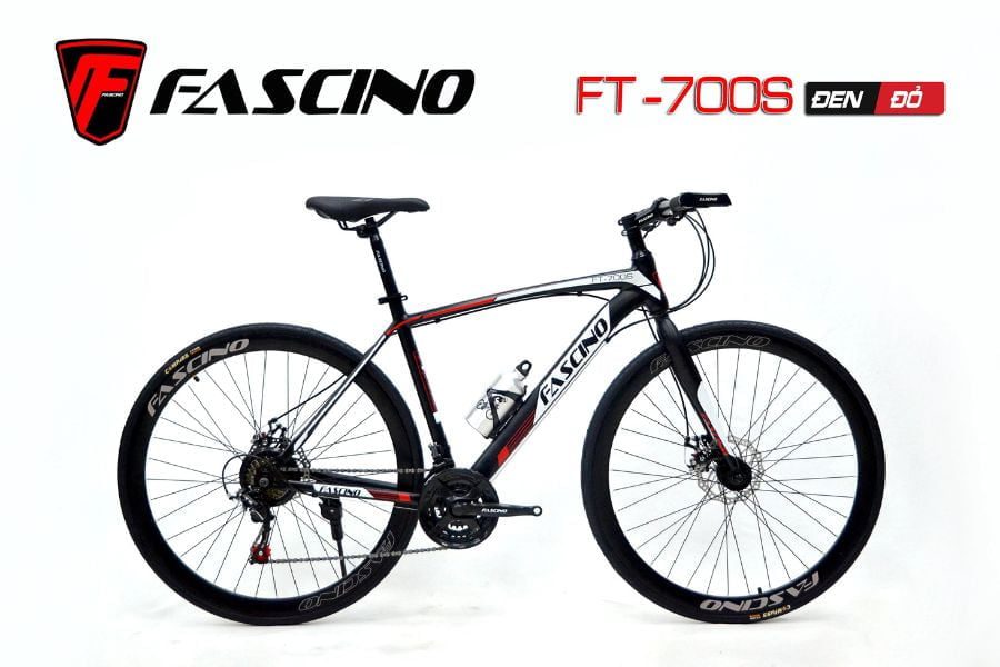 Xe đạp touring Fascino FT 700S giảm giá 250K 46 Xe đạp Touring Fascino Ft-700s Màu đen đỏ