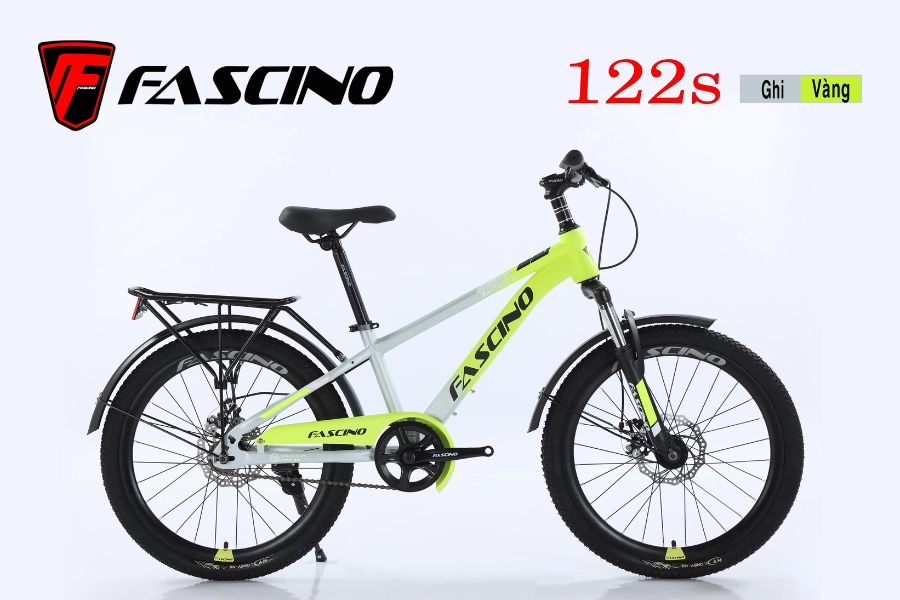Xe đạp địa hình trẻ em Fascino 122S giảm giá 200K 28 Xe đạp đia Hình Trẻ Em Fascino 122s Màu Ghi Vàng