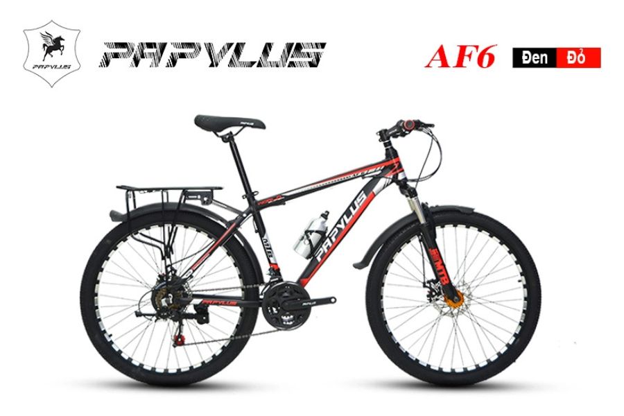 Xe đạp địa hình Papylus AF6 giảm giá tốt + quà tặng 36 Xe đạp địa Hình Papylus Af6 Màu đen đỏ
