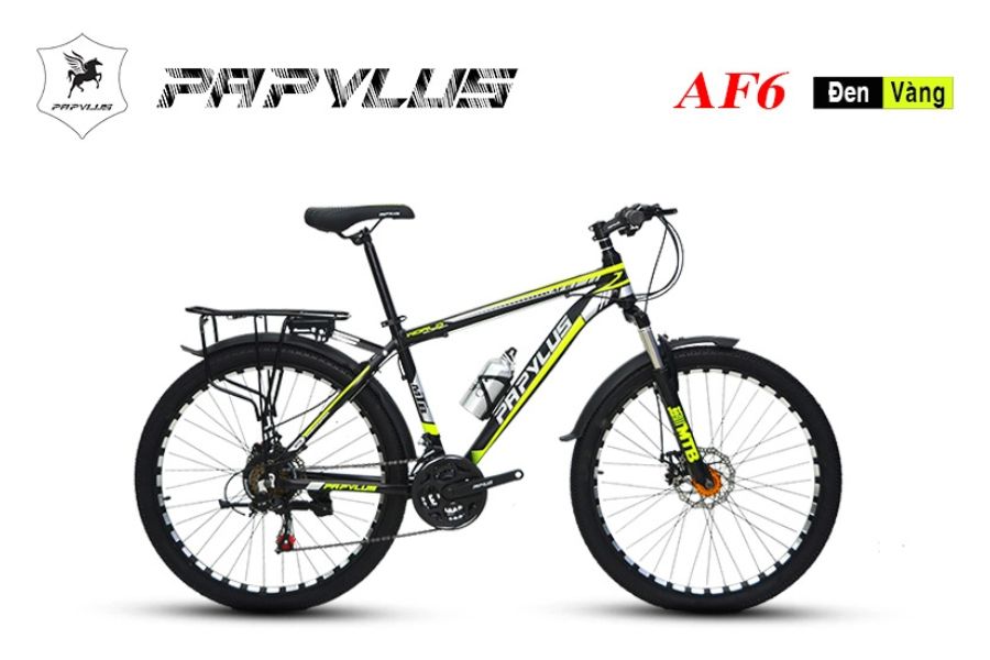 Xe đạp địa hình Papylus AF6 giảm giá tốt + quà tặng 35 Xe đạp địa Hình Papylus Af6 Màu đen Vàng
