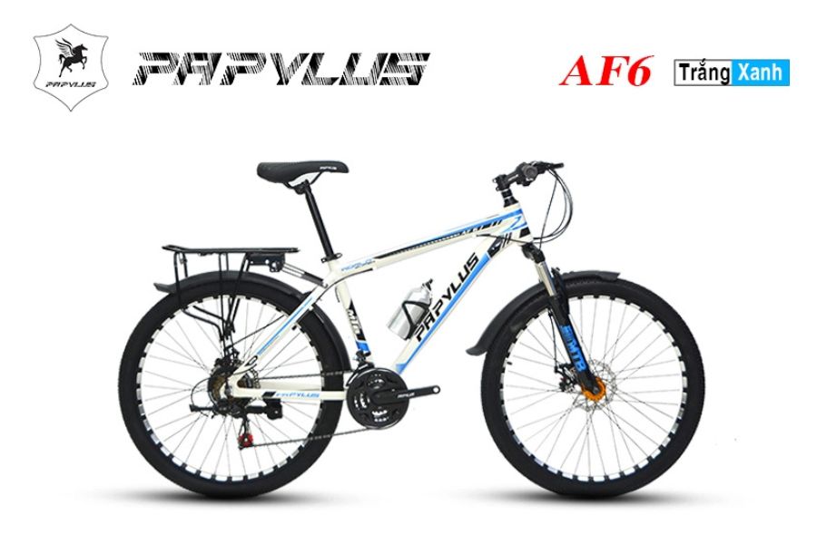 Xe đạp địa hình Papylus AF6 giảm giá tốt + quà tặng 33 Xe đạp địa Hình Papylus Af6 Màu Trắng Xanh