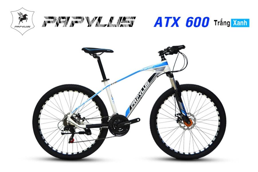 Xe đạp địa hình PaPylus ATX600 giảm giá + quà khuyến mãi 60 Xe đạp địa Hình Papylus Atx600 Màu Trắng Xanh