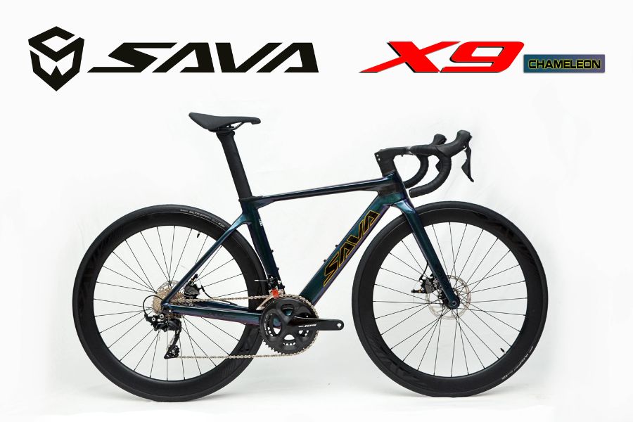 Xe đạp đua Sava x9.2 giảm giá 3M 52 Xe đạp đua Sava X9.2 Màu Xanh Chameleon
