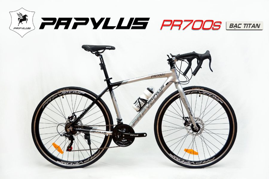 Xe đạp đua PAPYLUS PR700S tặng quà + giảm giá 51 Xe đạp đua Papylus Pr700s Màu Bạc Titan