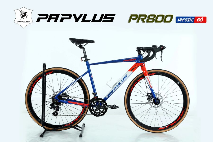 Xe đạp đua Papylus PR800 tay đề lắc Shimano giảm giá + quà tặng 55 Xe đạp đua Papylus Pr800 Màu Xanh đỏ