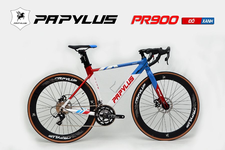 Xe đạp đua cối nổ Papylus PR900 giảm giá + quà tặng 76 Xe đạp đua Papylus Pr900 Màu đỏ Xanh