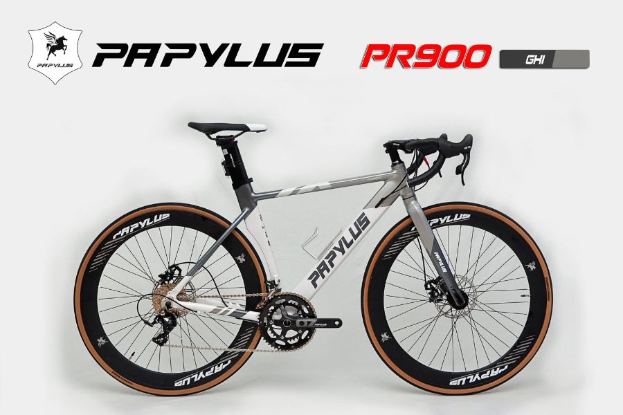 Xe đạp đua cối nổ Papylus PR900 giảm giá + quà tặng 73 Xe đạp đua Papylus Pr900 Màu Ghi