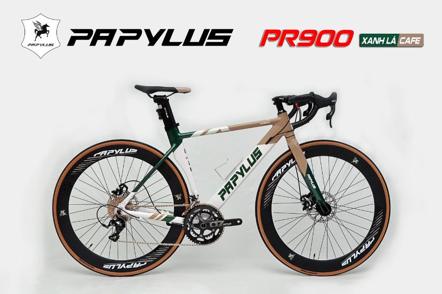 Xe đạp đua cối nổ Papylus PR900 giảm giá + quà tặng 72 Xe đạp đua Papylus Pr900 Màu Xanh Lá Cafe