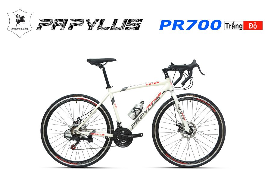 Xe đạp đua PAPYLUS PR700 giảm giá 250k + quà tặng 49 Xe đạp Dua Palylus Pr700 Màu Trắng đỏ