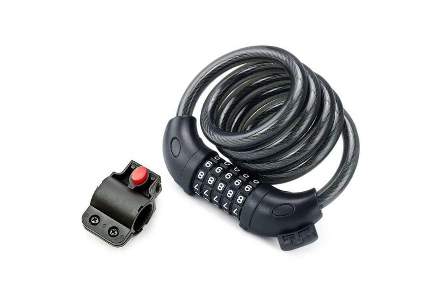 Khóa dây mật khẩu đa năng ( xe đạp, xe máy, cửa kính...vv) hàng xịn 31 Hình ảnh Khóa Dây 5 Số