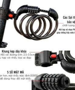Khóa dây mật khẩu đa năng ( xe đạp, xe máy, cửa kính...vv) hàng xịn 20 Lắp đặt Khóa Dây 5 Số