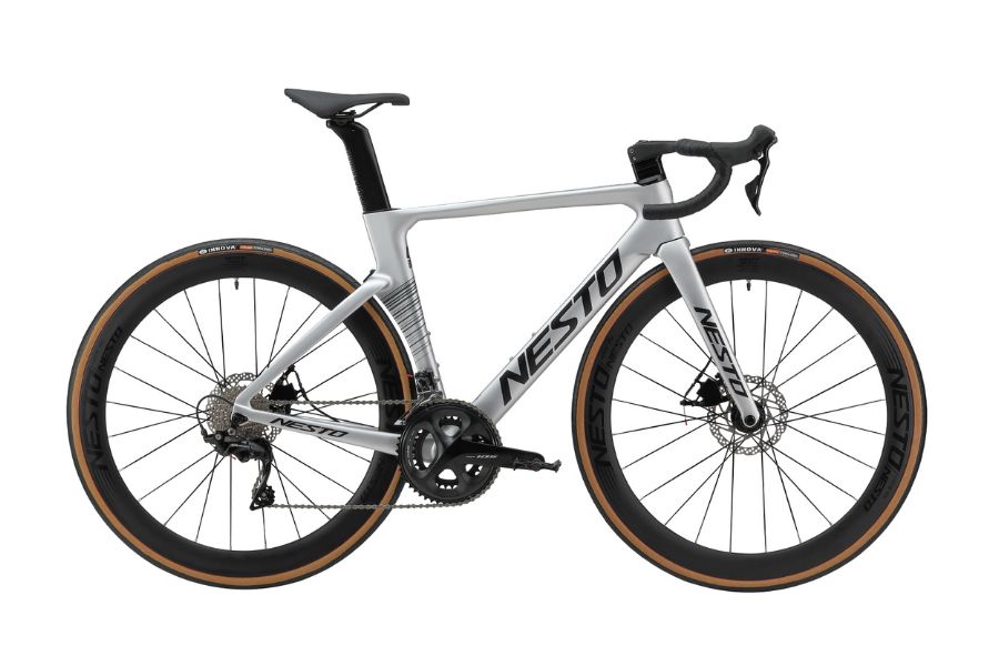 Xe đạp đua Nesto Lion giảm giá 2 triệu 34 Xe đạp đua Nesto Lion Màu Bạc