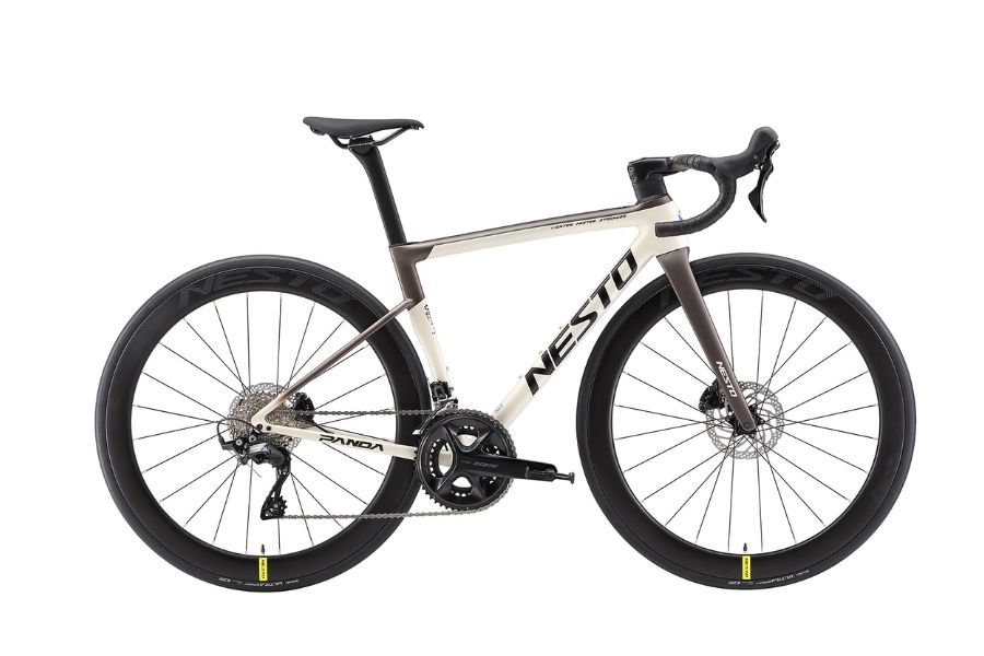 Xe đạp đua Nesto Panda giảm giá 3M 27 Xe đạp đua Nesto Panda Màu Trắng Nâu