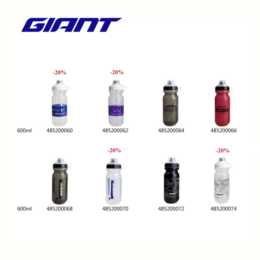 Bình nước xe đạp GIANT – NE 600CC đang khuyến mãi 3 Bình Nước Giant Ne 600cc