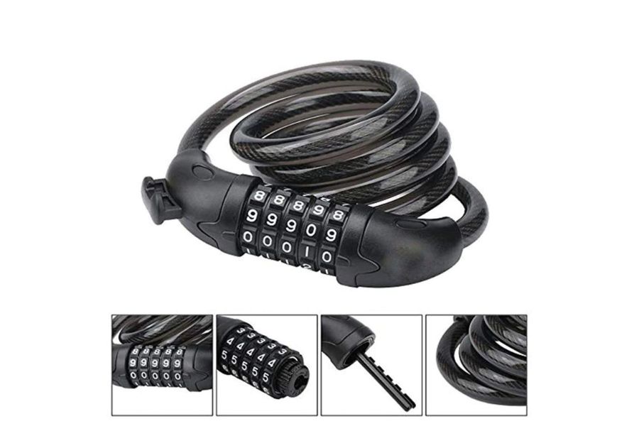 Khóa dây mật khẩu đa năng ( xe đạp, xe máy, cửa kính...vv) hàng xịn 30 Khóa Dây 5 Số Dài