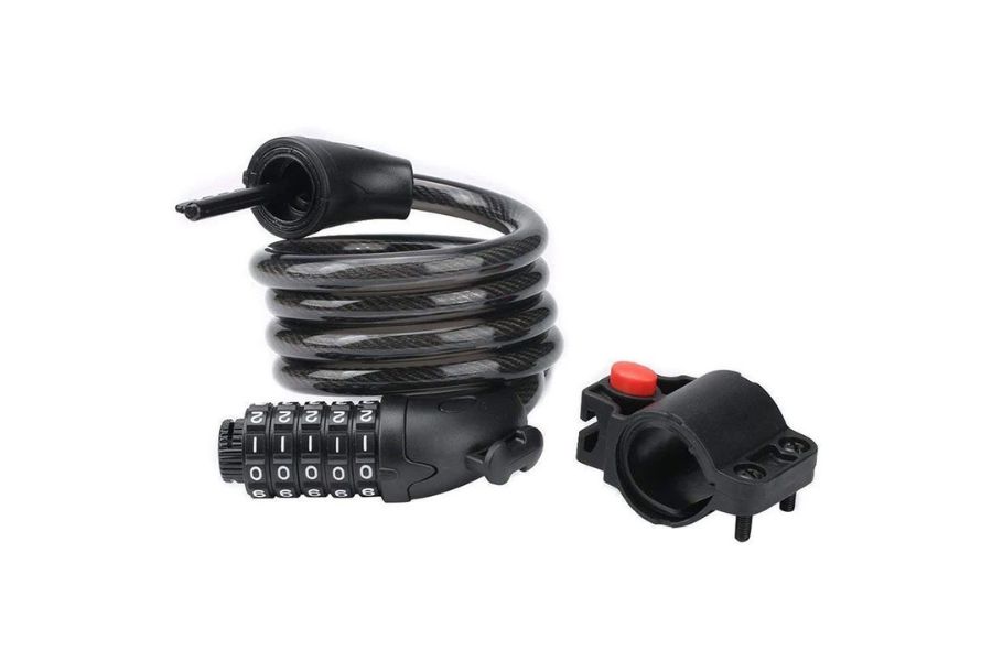 Khóa dây mật khẩu đa năng ( xe đạp, xe máy, cửa kính...vv) hàng xịn 29 Khóa Dây 5 Số Xếp Gọn