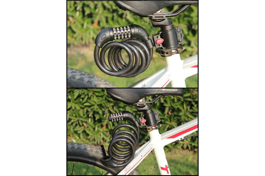 Khóa dây mật khẩu đa năng ( xe đạp, xe máy, cửa kính...vv) hàng xịn 26 Móc Treo Khóa Dây 5 Số