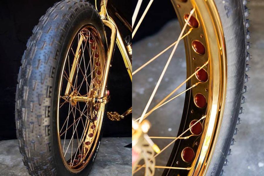 Xe đạp đắt nhất thế giới 1 triệu Đô La - "The Beverly Hills Edition" 24 Lốp Xe Lớn Với Nhiều Gai Sần Mạnh Mẽ