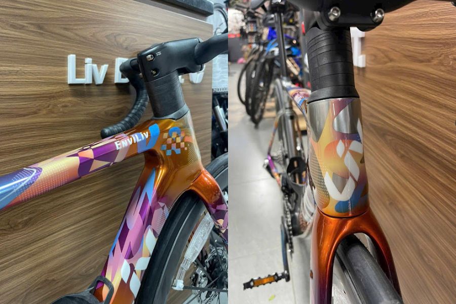 Xe đạp đua nữ Liv Enviliv Adv SL-Team bản 2025 giảm giá + KM 28 Cổ Lái Xe đạp đua Nữ Liv Enviliv Adv Sl-team Bản 2025