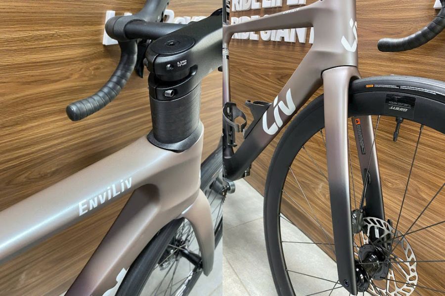 Xe đạp đua nữ Liv Enviliv Adv 3 bản 2025 giảm giá + quà tặng 35 Phuộc Và Cổ Lái Xe đạp đua Nữ Liv Enviliv Adv 3 Bản 2025