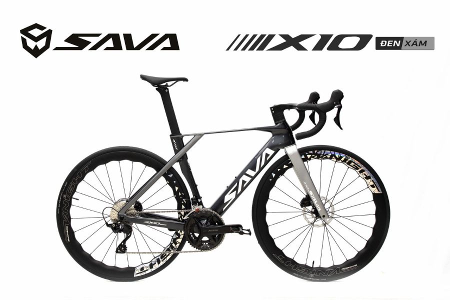 Xe đạp đua Sava X10 – Khẳng định đẳng cấp với hiệu suất vượt trội 62 Xe đạp đua Sava X10 Màu Đen Xám