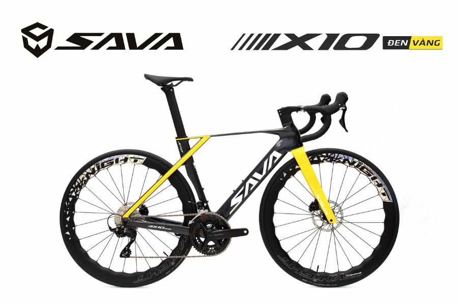 Xe đạp đua Sava X10 – Khẳng định đẳng cấp với hiệu suất vượt trội 63 Xe đạp đua Sava X10 Màu đen Vàng