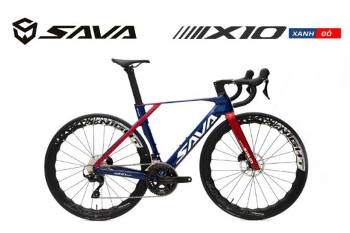 Xe đạp đua Sava X10 Màu Xanh đỏ