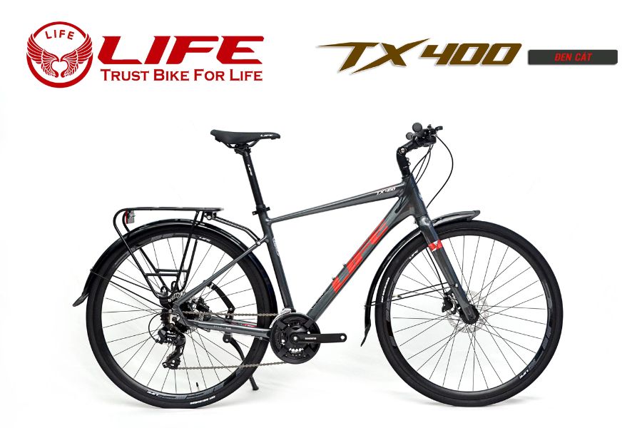 Xe đạp Touring LIFE TX400 giảm giá 1,2M + KM 64 Xe đạp Touring Life Tx400 Màu đen Cát