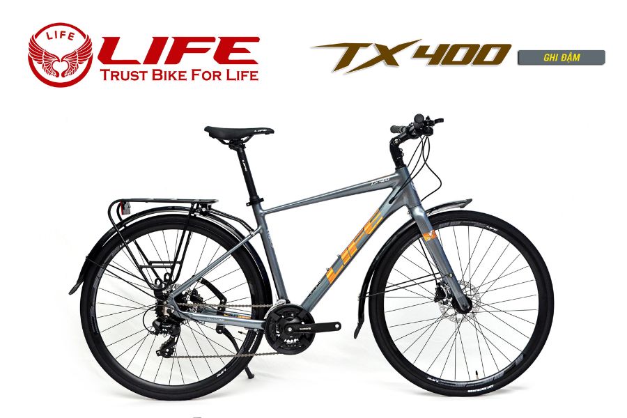 Xe đạp Touring LIFE TX400 giảm giá 1,2M + KM 62 Xe đạp Touring Life Tx400 Màu Ghi đậm