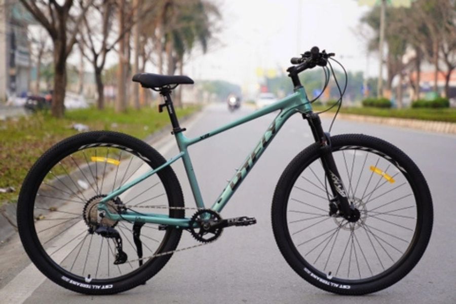 Xe đạp địa hình mtb Dtfly X8 vành 29 icnh 42 Xe đạp địa Hình Mtb Dtfly X8 Vành 29 Icnh Màu Xanh Ngọc ảnh Thật
