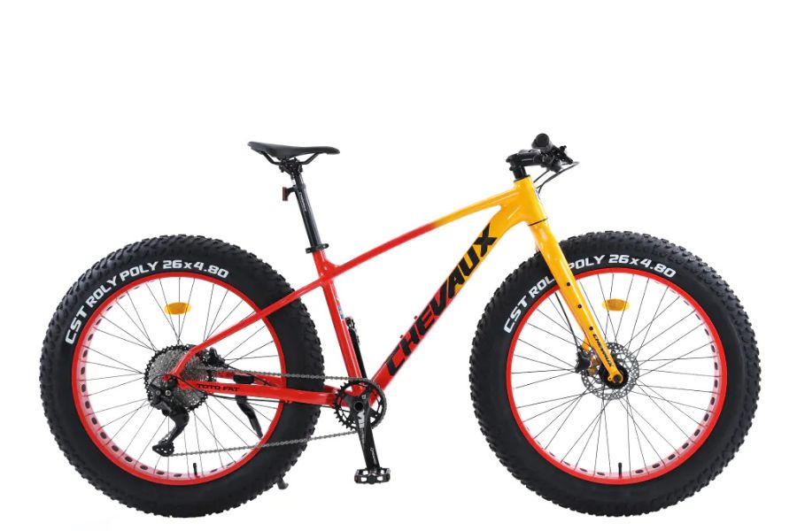 Xe đạp địa hình Chevaux Toto Fat bánh béo 35 Xe đạp đường Phố Chevaux Toto Fat Màu Vàng