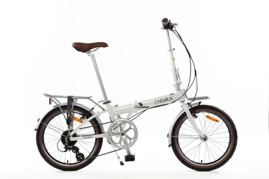 Xe đạp gấp Chevaux Fuku quà Km khủng 33 Xe đạp Gấp Chevaux Fuku Màu Trắng