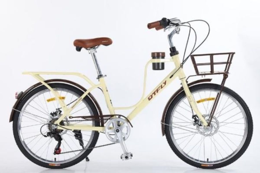 Xe đạp mini nữ Dtfly Cafe 7s 15 Xe đạp Mini Nữ Dtfly Cafe 7s Màu Vàng