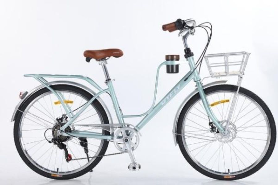 Xe đạp mini nữ Dtfly Cafe 7s 17 Xe đạp Mini Nữ Dtfly Cafe 7s Màu Xanh