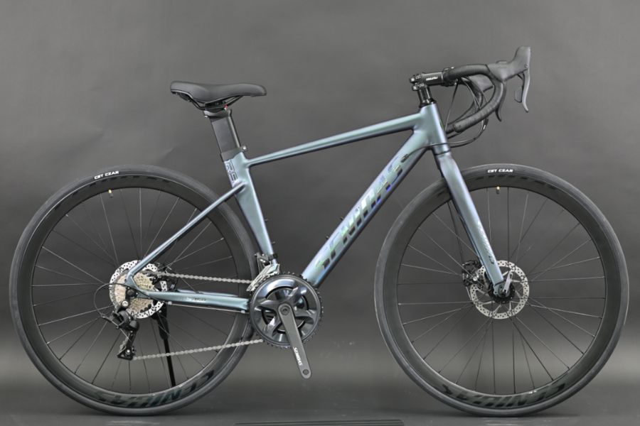 Xe đạp đua Senidas RS350 khung nhôm, tay đề lắc, cối nổ siêu to 56 Xe đạp đua Senidas Rs350 đổi Màu Ghi Xanh