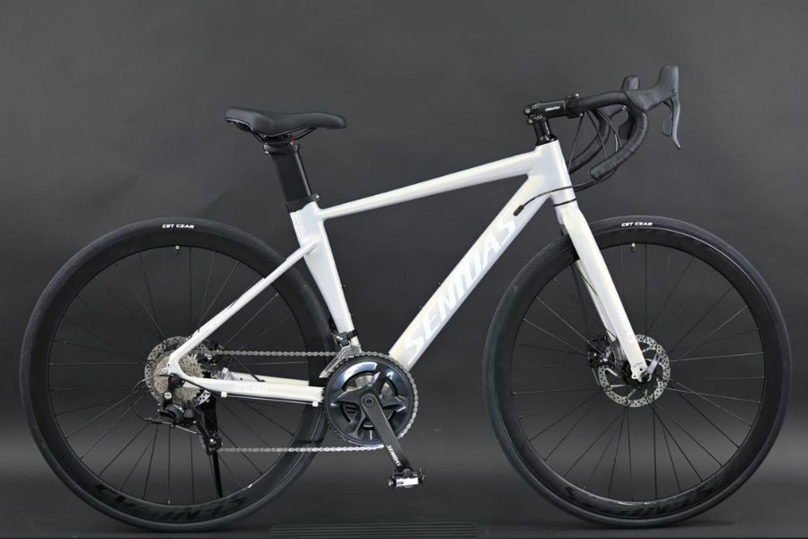 Xe đạp đua Senidas RS350 khung nhôm, tay đề lắc, cối nổ siêu to 59 Xe đạp đua Senidas Rs350 Màu Trắng