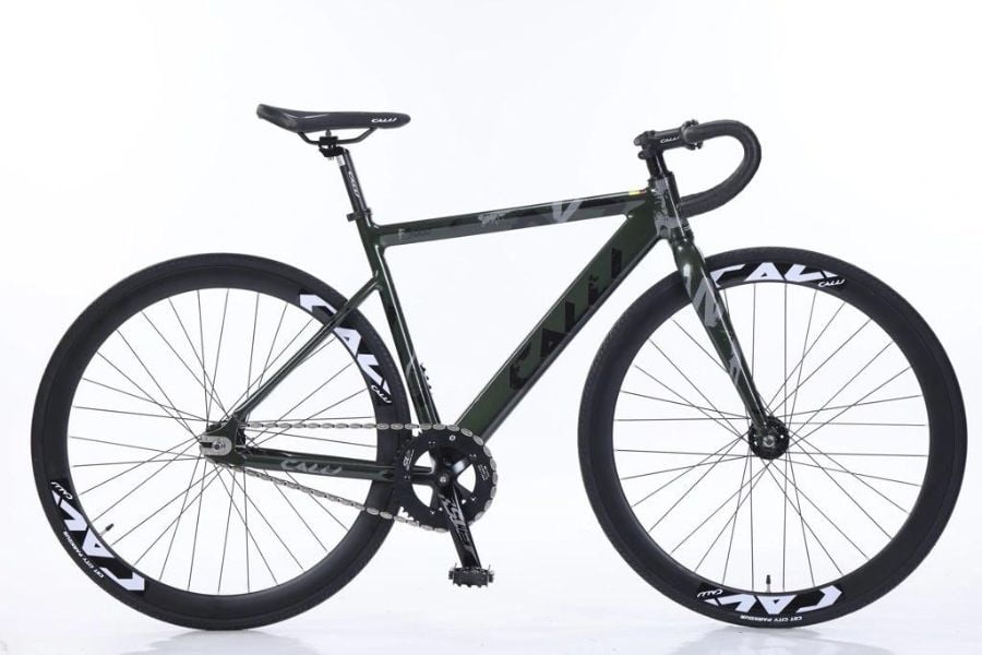 Xe đạp Fixed Gear Calli F5000 siêu chất, giá rẻ 7 xe đạp fixed gear calli F5000 màu xanh lục