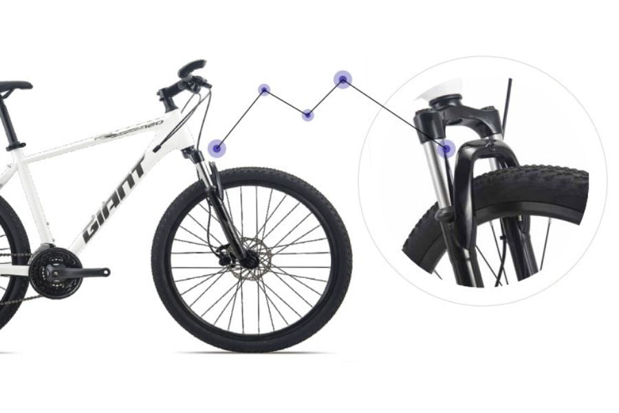 Xe đạp địa hình Giant ATX 720 bản 2022 giảm giá 800K 29 Phuộc Xe đạp Giant ATX 720 bản 2022