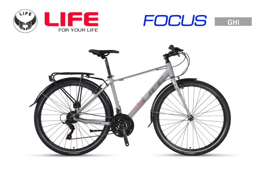 Xe đạp Life Focus Màu Ghi